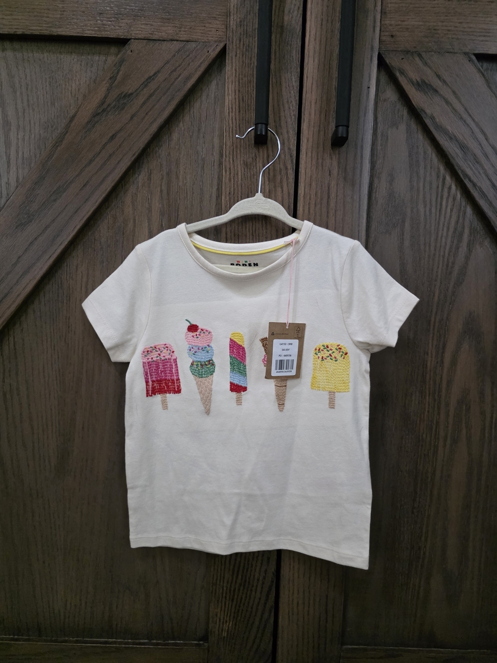NWT Mini Boden Superstitch Ice Cream Tee